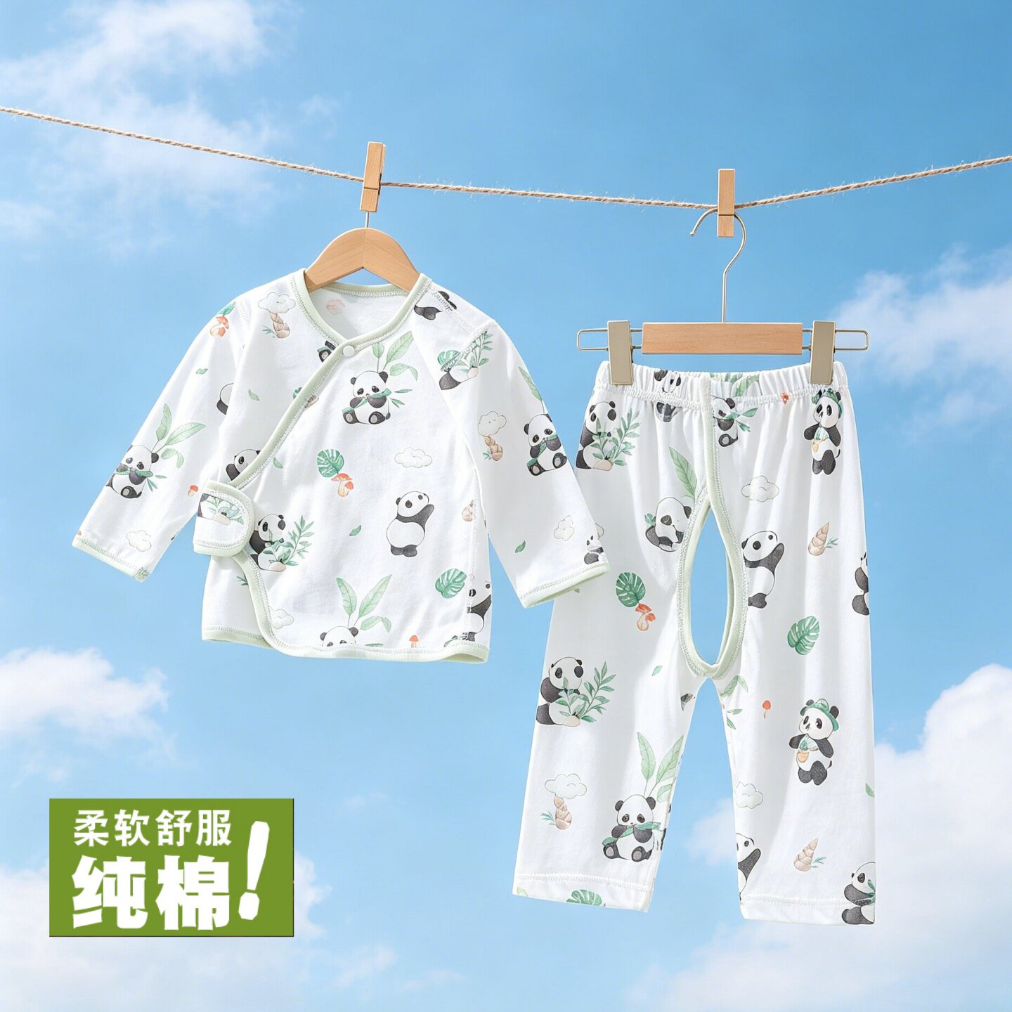 新生婴儿衣服夏季薄款a类纯棉0到3个月6宝宝幼儿夏天分体开裆套装