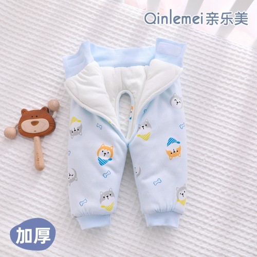 婴儿开裆棉裤纯棉裤子