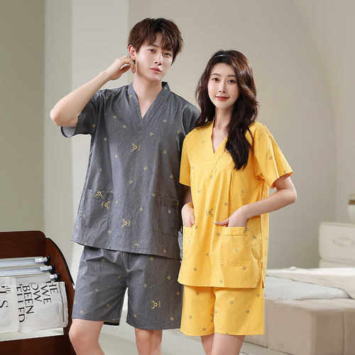 纯棉桑拿按摩服套装男女款汗蒸服