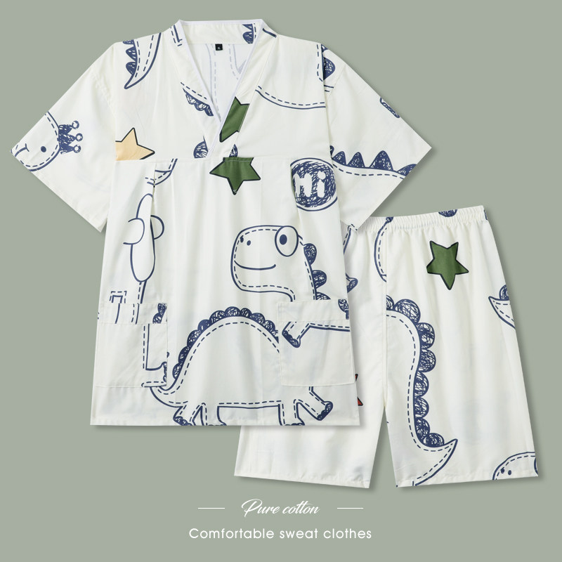汗蒸服女款纯棉桑拿按摩服洗浴中心浴服居家睡衣足浴水疗服美容服
