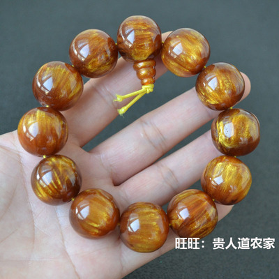 金丝海柳手串男士文玩合成非天然