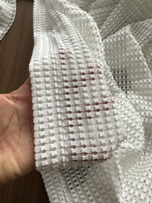 A207：4抓挂钩 单片 色织提花纱 平铺宽2.45高2.66