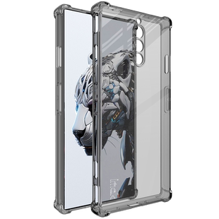 imak适用于努比亚红魔8S Pro手机壳Red Magic 8S Pro+全包防摔软套透明气囊透明黑外壳镜头全包保护套