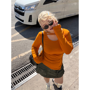 早春C位t 不规则设计感高弹坑条显瘦T恤上衣 女装 阿周家大码