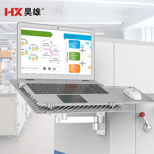 笔记型电脑支架臂带滑鼠托 托旋转站立工业机床上All多功能墙面壁