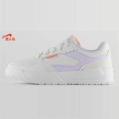贵人鸟女鞋板鞋正品2024冬新款皮面轻便运动休闲鞋E245614