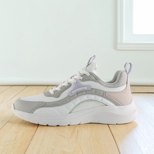 P23G06 2024秋春皮面软底减震室内外休闲跑步鞋 贵人鸟女鞋 运动鞋