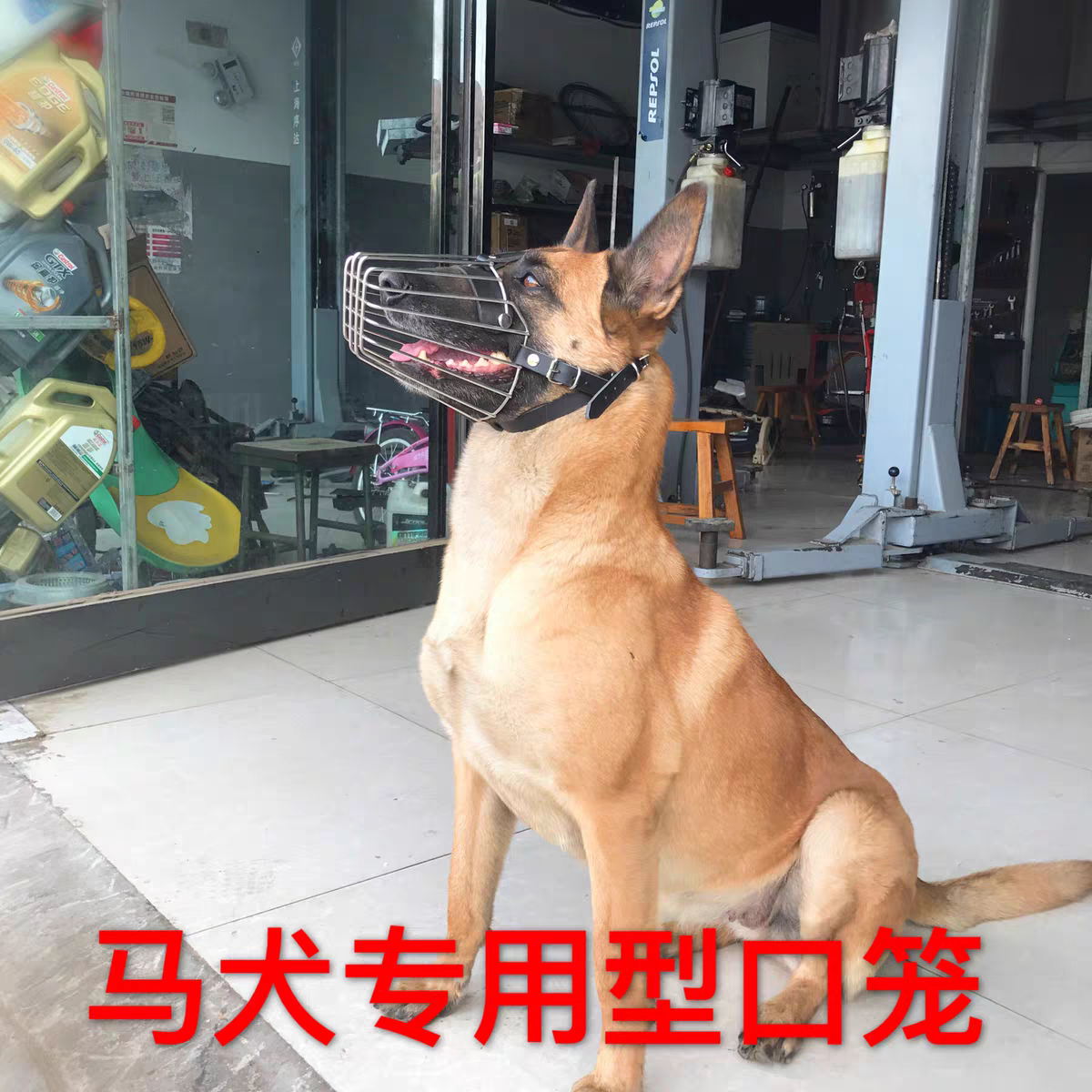 马犬专用狗狗嘴套防咬防叫防乱吃可调节中大型犬防误食口笼防咬人