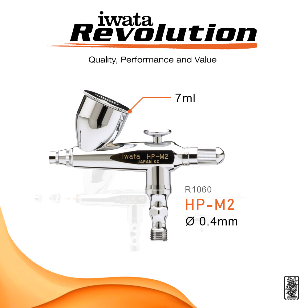 原装正品 iwata岩田喷笔 Revolution Mini系列 HP-M2 0.4mm口径