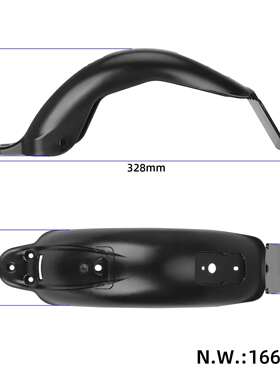 DUCAT电动滑板车后挡泥板 轮胎防水防溅AB塑料挡泥板保护件配件