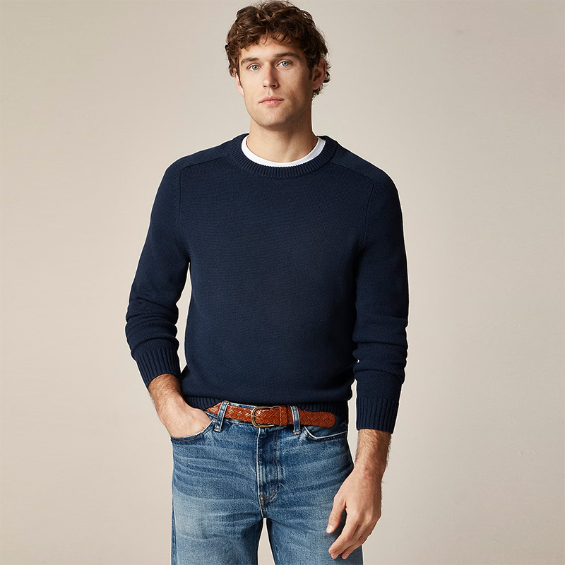 阳光家 秋冬新款外贸欧美大码男装圆领长袖套头纯色针织衫厚毛衣,男装,针织衫/毛衣,淘宝优惠券,粉丝福利购,淘宝优惠卷