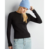 圆领长袖 外贸欧美女装 新款 纯色套头打底针织衫 阳光家 毛衣 秋冬季