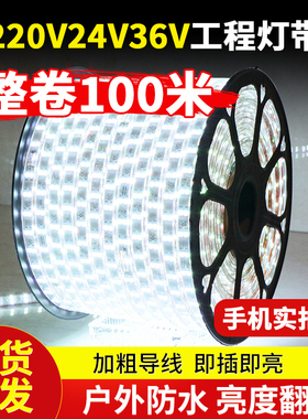 灯带led灯条220V家装吊顶户外养殖照明户外防水工程工地塔吊24V36