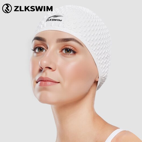 ZLKSWIM游泳帽防水不勒头女款