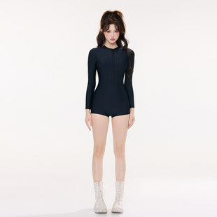 防晒专业竞速泳装 连体长袖 微胖遮肉保守温泉女 2026年新款 泳衣女款