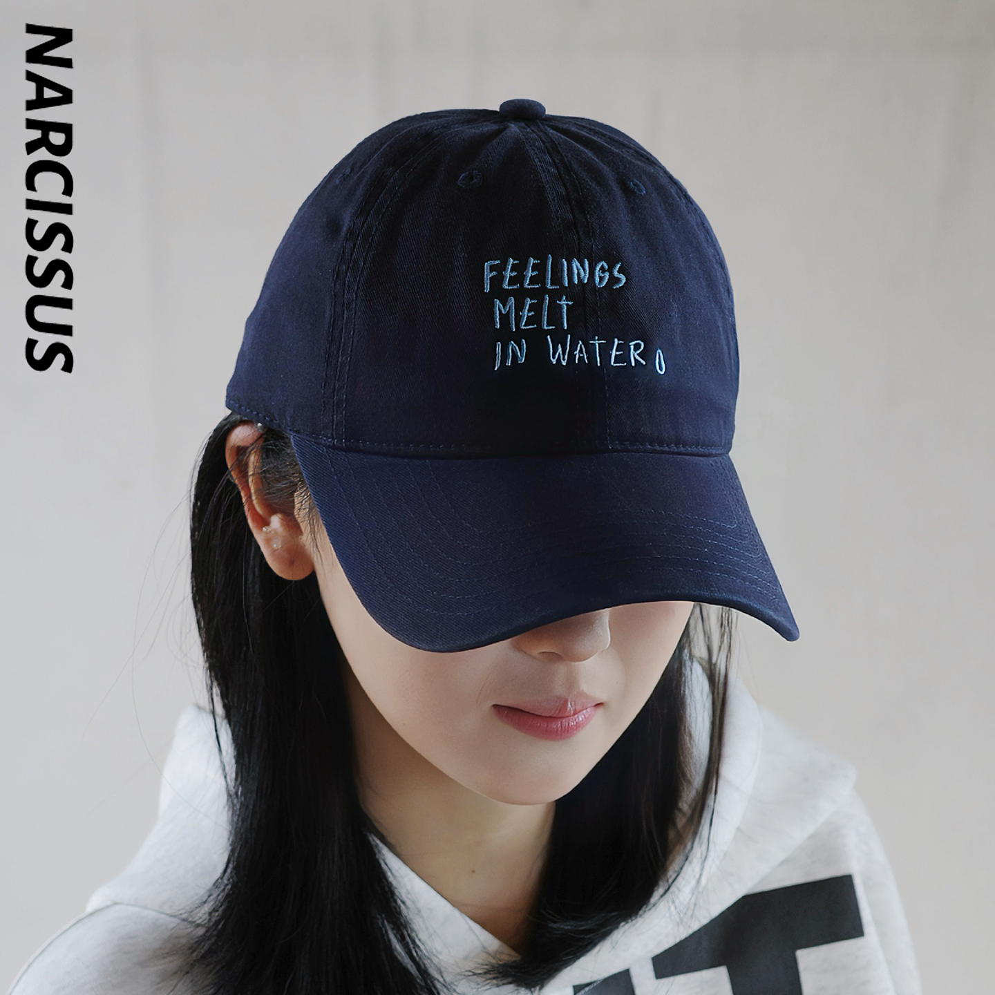『情绪易溶于水』游泳系列纯棉刺绣软顶可调节百搭棒球帽帽子