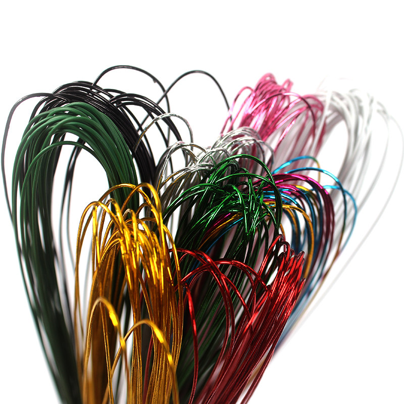 细铁丝花艺材料绿色一捆