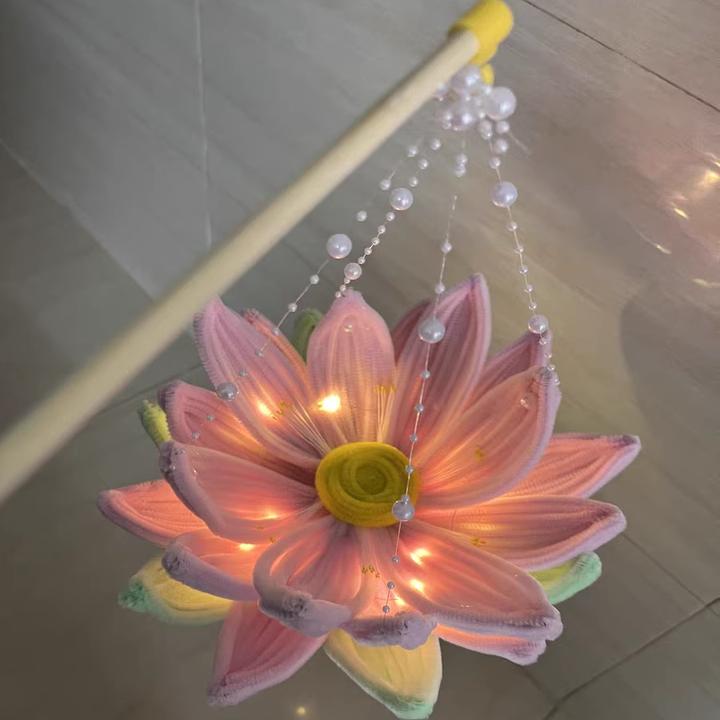 中秋节莲花灯笼兔子花灯手提