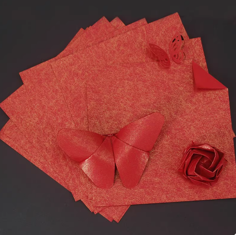 红玫瑰千纸鹤制作材料
