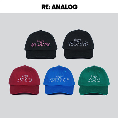 REANALOG forgot系列原创情侣刺绣软顶休闲宽檐鸭舌棒球帽520礼物