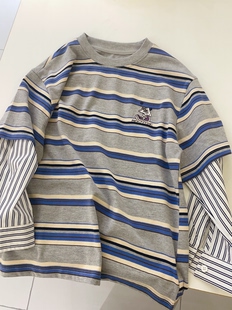 韩国精品2026春款新款儿童连帽卫衣套头衫男女童休闲运动上衣