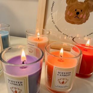 香薰蜡烛家用精美摆件香薰蜡烛杯家用卧室易睡熏香无烟香氛表白用