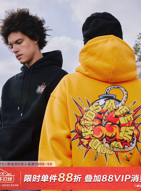 FFF官方AFGK美式街头连帽外套男2023FW新款国潮休闲爆炸情侣卫衣