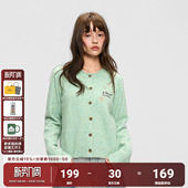 上衣外套 春秋针织衫 AFGK25FW雪花刺绣开衫 毛衣女春秋慵懒风长袖