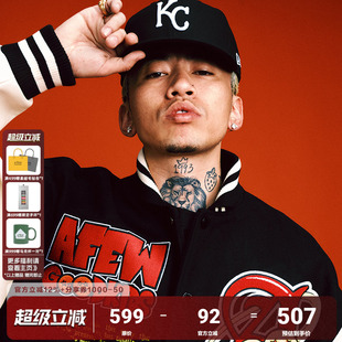 宽松夹克美式 AFGK 亚洲夜之子系列 棒球服春秋季 字母外套 情侣装