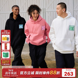 休闲宽松百搭基础美式 男女同款 连帽卫衣 魔术贴帽衫 AFGK2024SS