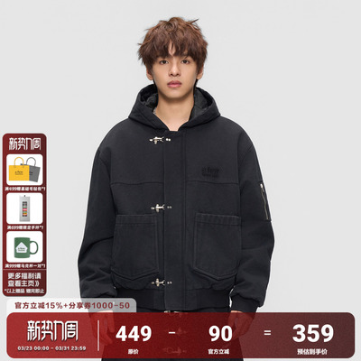 AFGK25FW金属复古大扣工装棉服