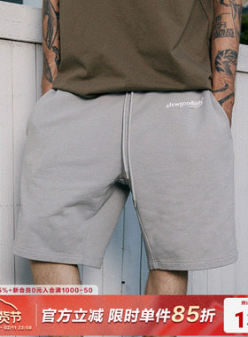 AFGK2023SS纯色基础款短裤男女同款休闲美式潮流直筒五分中裤子