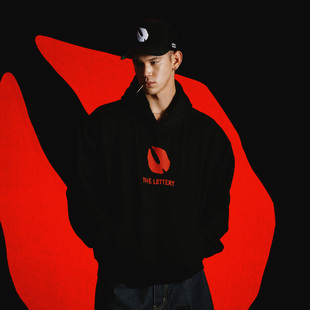 AFGK×乐透人生 马思唯专辑周边蹄印基础连帽卫衣美式复古帽衫