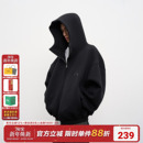 AFGK25SS重磅空气层开衫男女cleanfit拉链外套美式连帽休闲卫衣