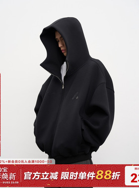 AFGK25SS重磅空气层开衫男女cleanfit拉链外套美式连帽休闲卫衣