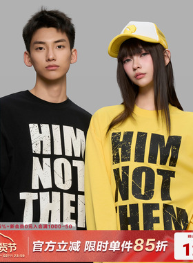 AFGK25FW美式撞色slogan长袖春秋休闲百搭上衣潮牌复古男女T恤