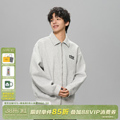 休闲开衫 重磅空气层翻领夹克外套春秋男女美式 上衣 420G AFGK25FW