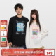 上衣情侣打底衫 AFGK25FW涂鸦字体photo小狗长袖 T恤春秋男女美式