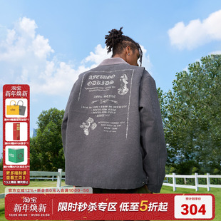 AFGK24FW美式 复古绗棉水洗做旧底特律夹克外套潮牌秋冬情侣上衣