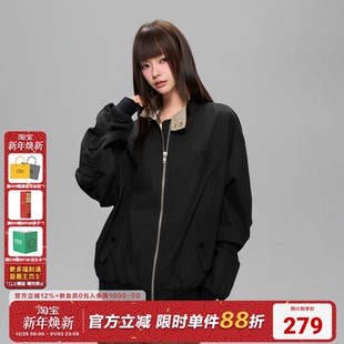 AFGK25FW廓形哈灵顿夹克美式 宽松翻领外套秋冬男女休闲百搭上衣