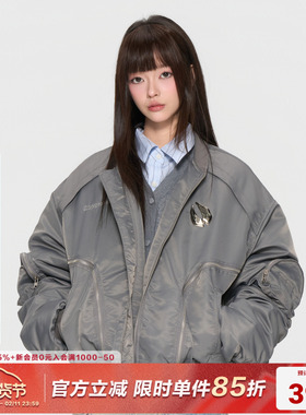 AFGK×乐透人生GT:即刻入戏 解构ma1夹克秋冬金属logo棉服外套