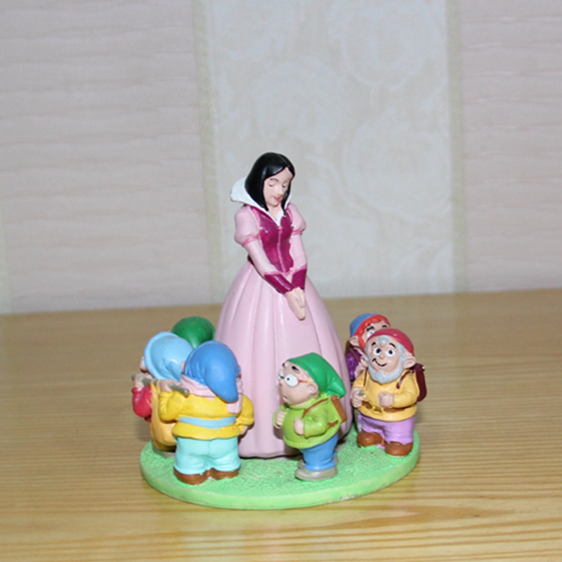 白雪公主与七个小矮人摆件迪士尼纪念品白雪公主摆件小矮人摆件