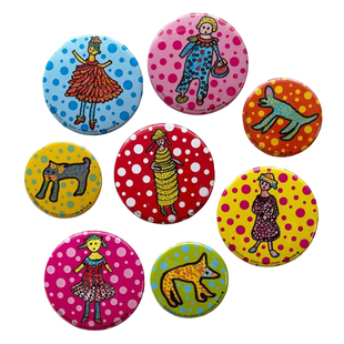 草间弥生Kusama波点谷子徽章吧唧小学生书包挂件官方正版国内现货