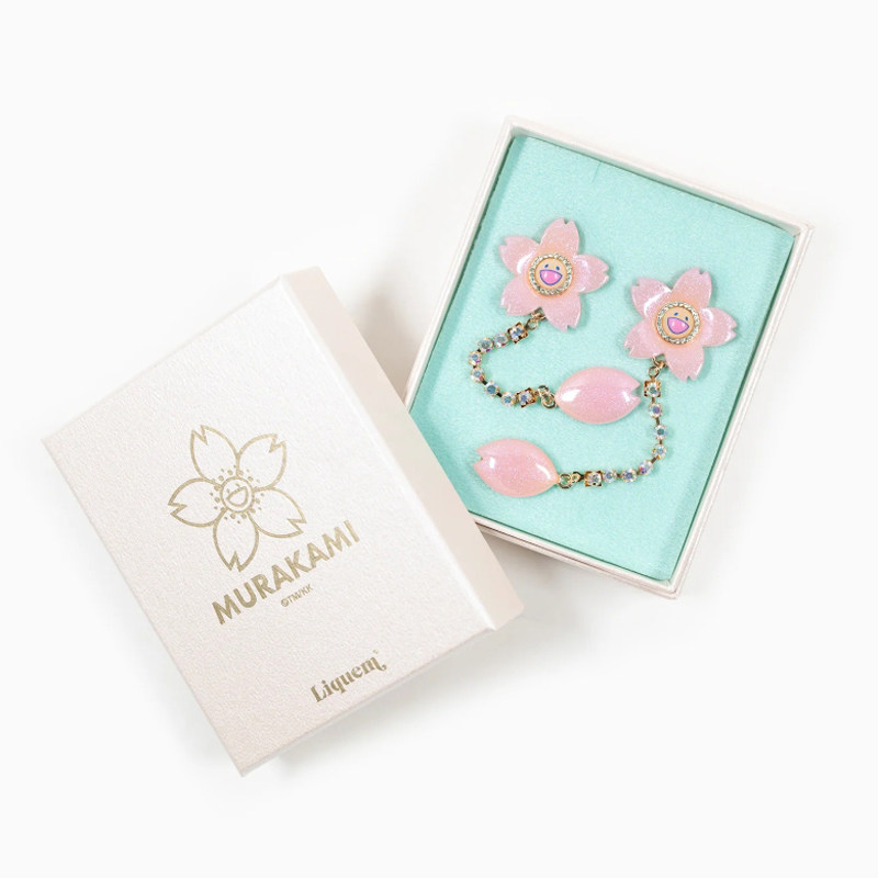 村上隆Liquem时尚艺术饰品耳夹