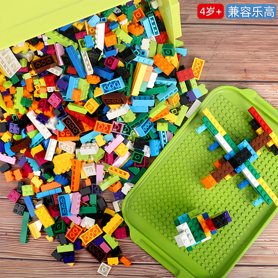 兼容某高积木儿童玩具男孩子拼装拼图女6到12岁益智小颗粒小积木