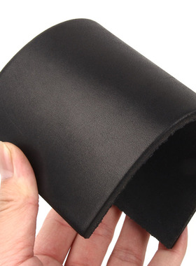 硬挺牛皮茶杯家用鼠标桌垫头层植糅皮料4mm黑色超厚腰带真皮面料