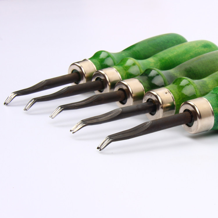 엣지 트리머 핸드메이드 DIY 가죽 제품 가죽 아트 가죽 조각 도구 야채 무두질 가죽 가죽 엣지 트리머 그린 핸들 일본식 엣지 트리머