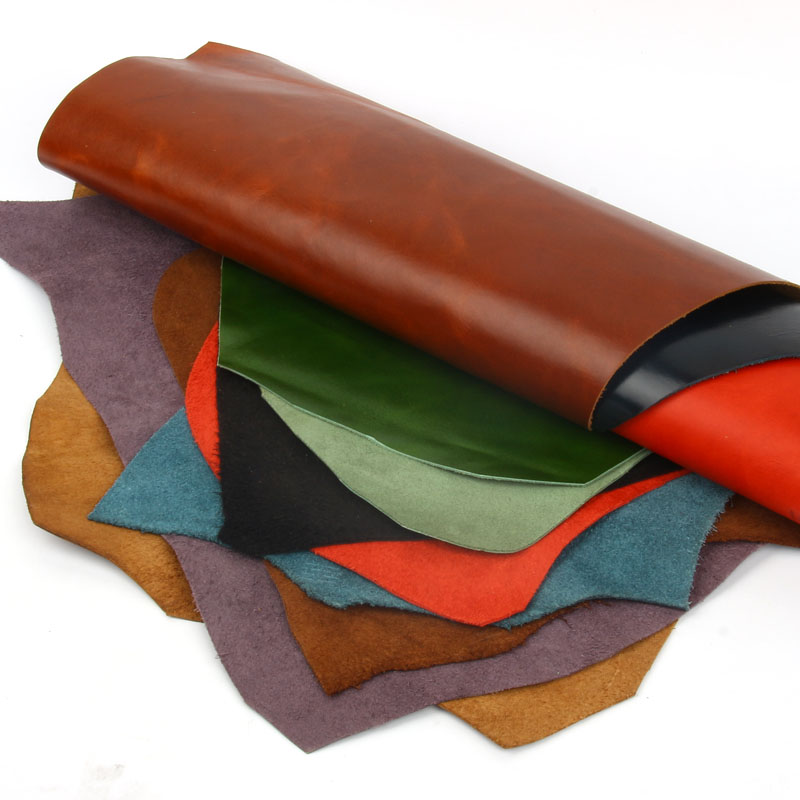 皮料头层牛皮真皮欧式复古油蜡