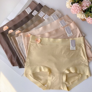 每N秋冬新款高腰内裤女小阳绒磨毛亲肤抗菌桑蚕丝裆包臀6104