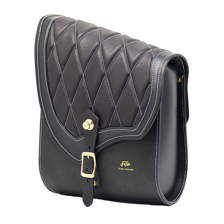 Fo.Na.真皮手作哈雷肥仔 突破者 街霸 软尾复古摩托车边包 侧包